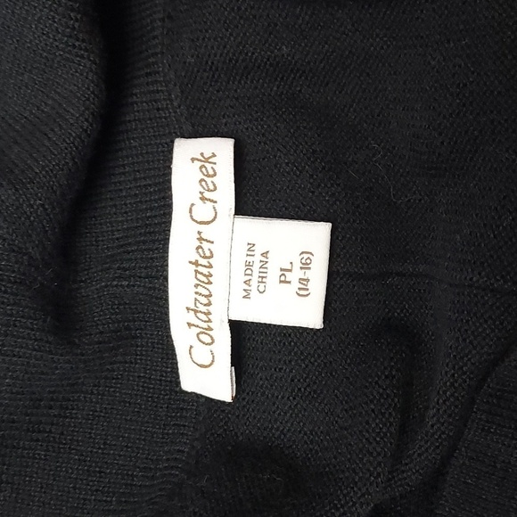 NEW Coldwater Creek Women's Sweater Cowl Neck Black Size Petite Large - Picture 11 of 14